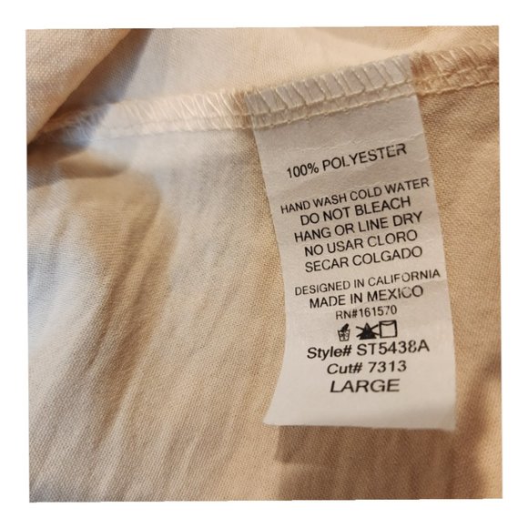 NWT Sage Cream Ditzy Floral Button Accent Women’s Cute Summer Blouse Top Size: L - Picture 8 of 8